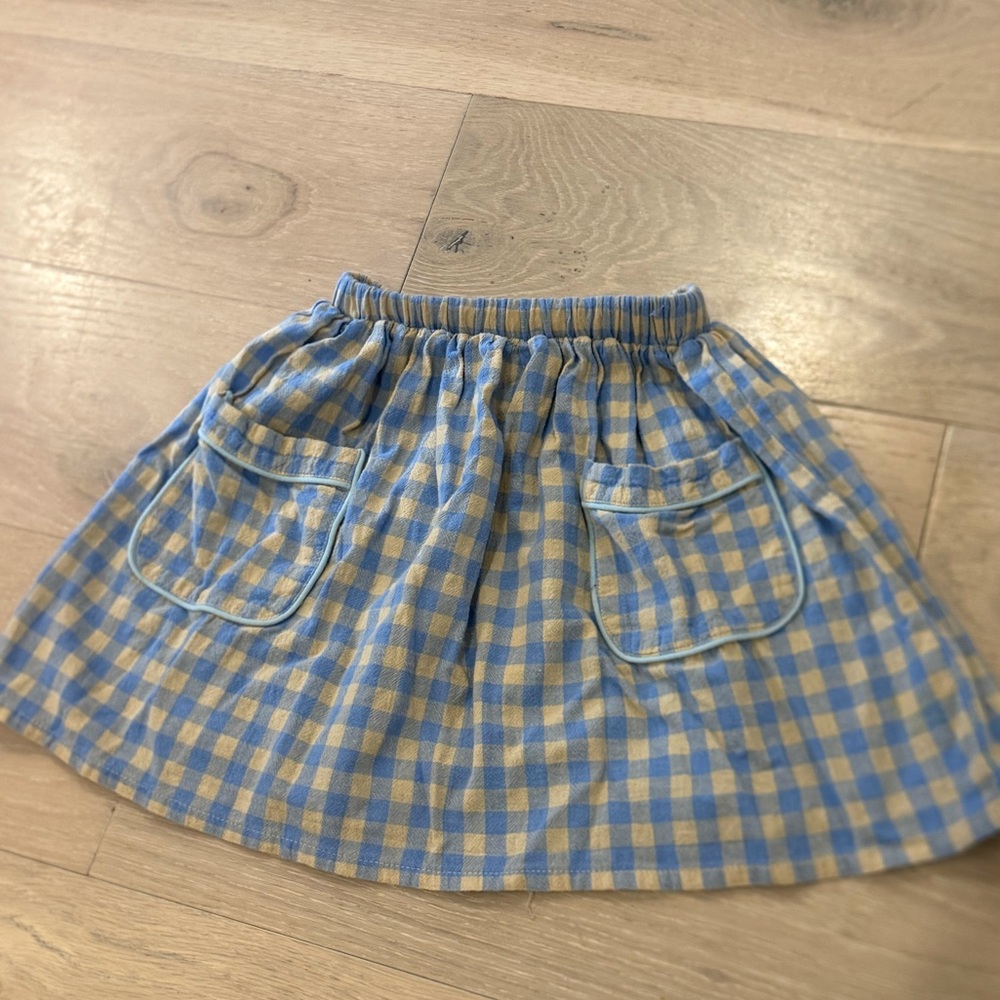 Wander & Wonder woven check skirt 5-6Y